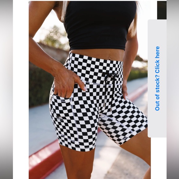 SALTY HONEY COMMIT SHORTS CHECKERED NEW SIZE SMALL WITH POCKETS BLACK WHITE - Picture 4 of 8
